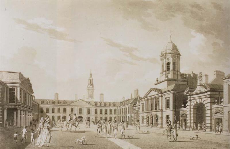 Thomas Pakenham Dublin Castle in the 1790s,seat fo the Viceroy and hub of Briish Power oil painting picture